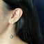 Tahitian Pearl 18K White Gold Chain Earrings