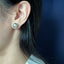 Tahitian Pearl 18K White Gold Stud Earrings (Style 1)
