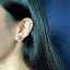 Tahitian Pearl 18K White Gold Stud Earrings (Style 2)