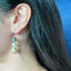 South Sea Trio 18K White Gold Hook Earrings with Gold Stars