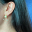 Gold South Sea Pearl 18K Gold Stud Earrings with Japanese Akoya Keshi Pearl Vines
