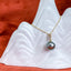 Tahitian Pearl with Diamonds on 18K Gold Chain