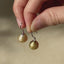 Gold South Sea Pearl with Diamonds 18K White Gold Hook Earrings
