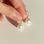 White South Sea Pearl 18K Gold Hook Earrings